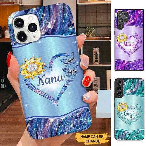 Butterfly Flower Grandma Nana Mommy Personalized Phone case SC14107 Phone case ShinyCustom Phone Case 