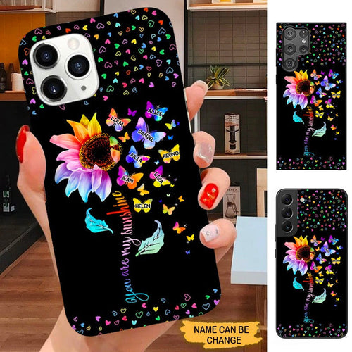 Butterfly Flower You are my sunshine Nana Grandma Personalized Phone case SC30823 Phone case ShinyCustom Phone Case 