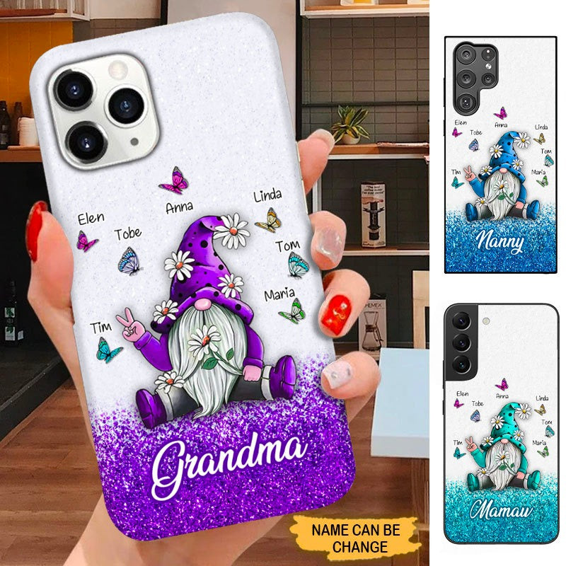 Butterfly Gnome Grandma Nana Mimi Mommy Personalized Phone case SC16913 Phone case ShinyCustom Phone Case 