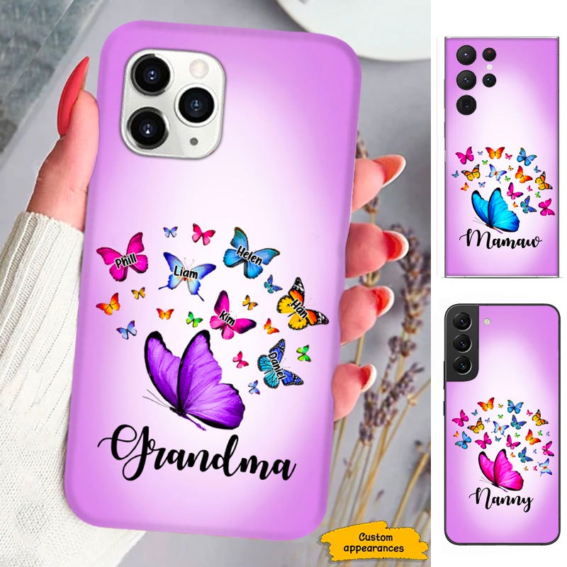 Butterfly Grandma Mimi Nana Mommy Personalized Phone Case SC213232