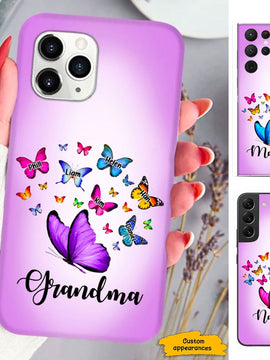 Butterfly Grandma Mimi Nana Mommy Personalized Phone Case SC213232