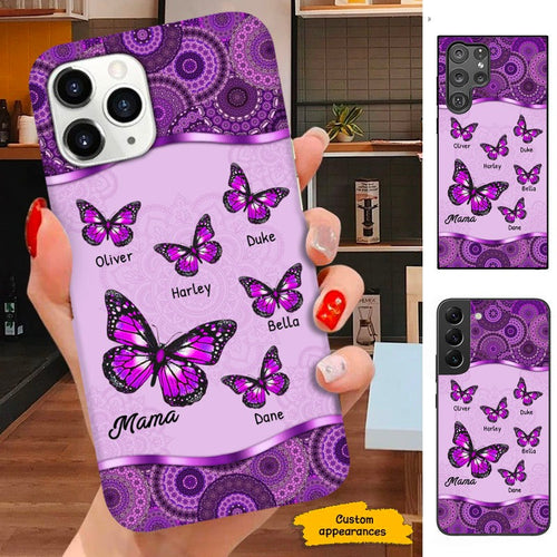 Butterfly Grandma Mimi Nana Mommy Personalized Phone case SC912324