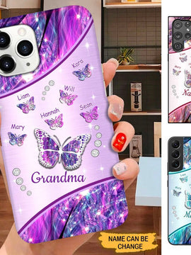 Butterfly Grandma Nana Mimi MOM Personalized Phone case SC211011