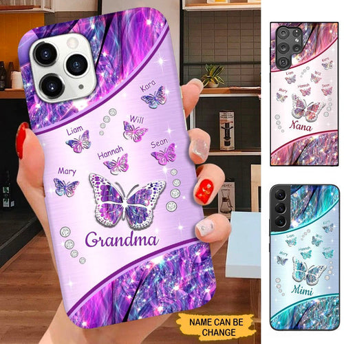 Butterfly Grandma Nana Mimi MOM Personalized Phone case SC211011 Phone case ShinyCustom Phone Case 