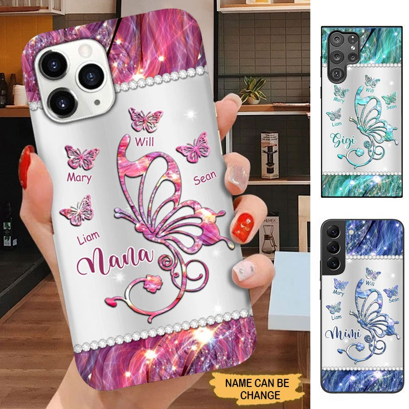 Butterfly Grandma Nana Mimi MOM Personalized Phone case SC3182 Phone case ShinyCustom Phone Case 