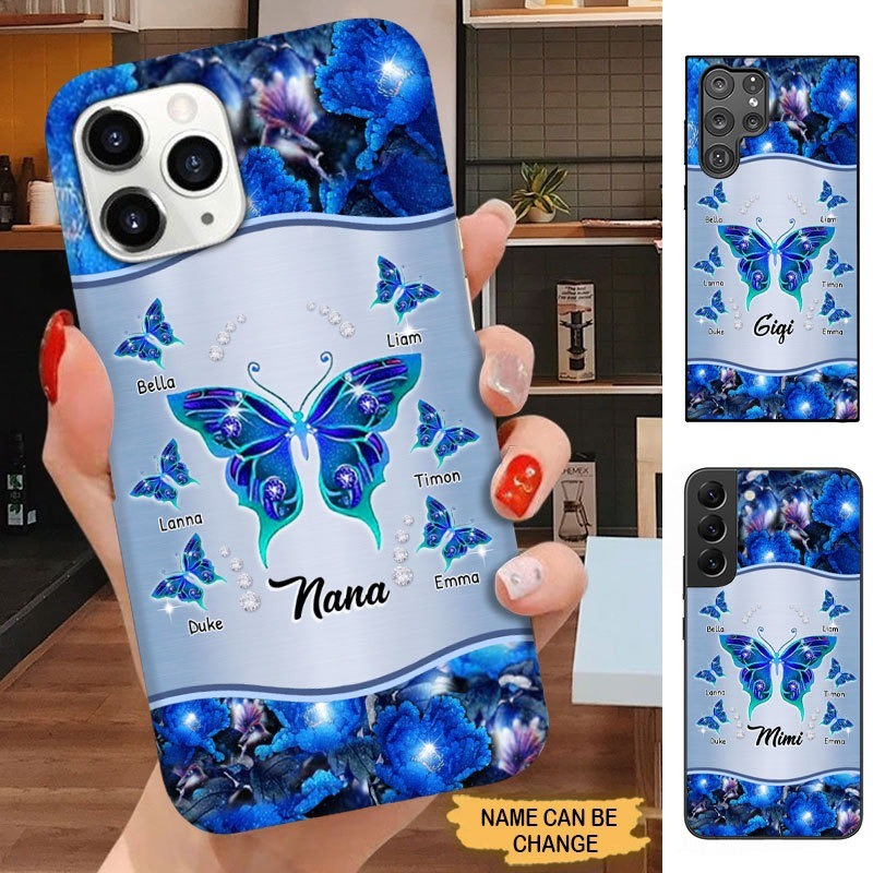 Butterfly Grandma Nana Mimi MOM Personalized Phone case SC3183 Phone case ShinyCustom Phone Case 