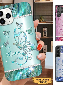 Butterfly Grandma Nana Mimi MOM Personalized Phone case SC3188