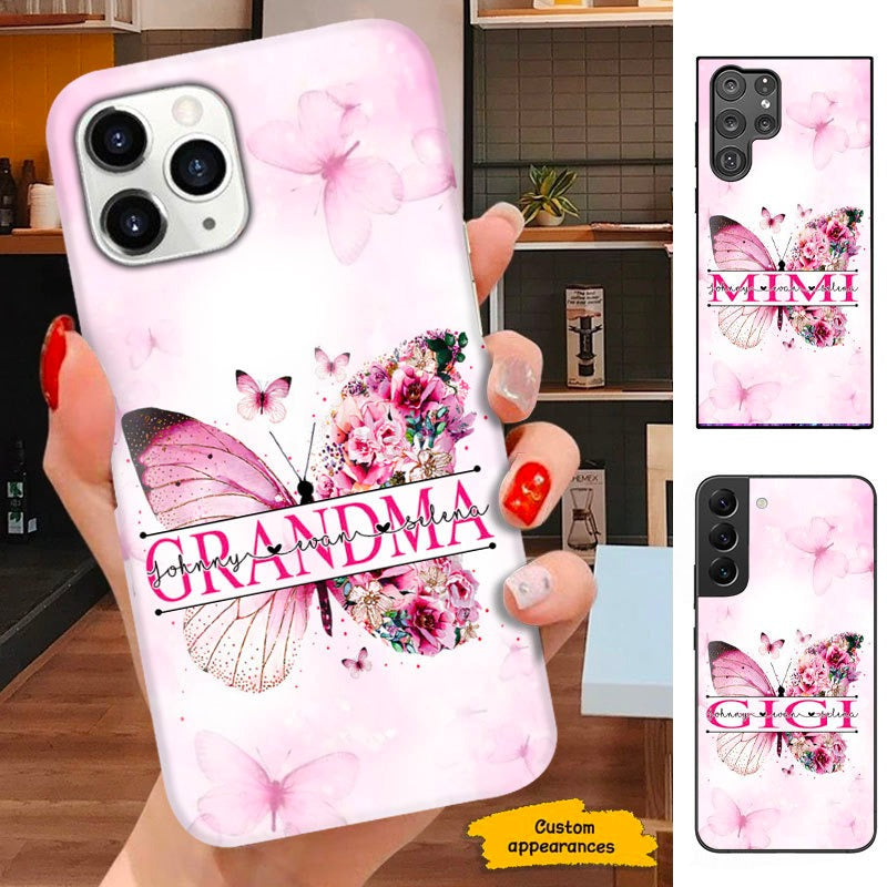 Butterfly Grandma Nana Mimi Mom Personalized Phone case SC281225