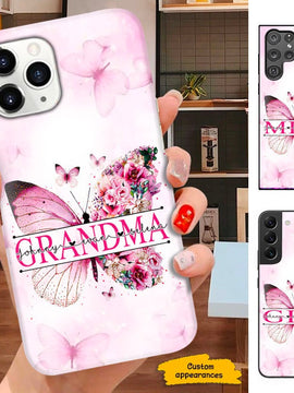 Butterfly Grandma Nana Mimi Mom Personalized Phone case SC281225