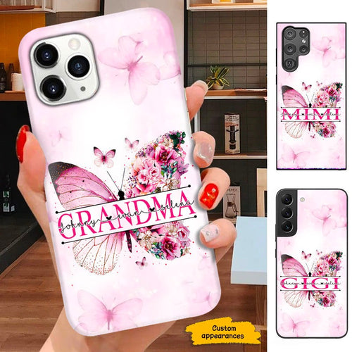 Butterfly Grandma Nana Mimi Mom Personalized Phone case SC281225