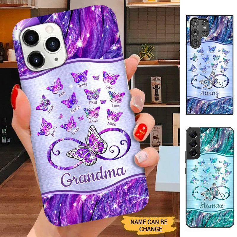 Butterfly Grandma Nana Mimi Mommy Personalized Phone case SC1695 Phone case ShinyCustom Phone Case 