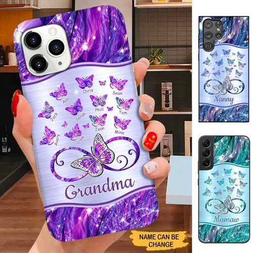 Butterfly Grandma Nana Mimi Mommy Personalized Phone case SC1695 Phone case ShinyCustom Phone Case 