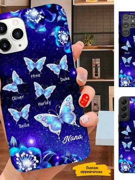 Butterfly Grandma Nana Mimi Personalized Phone Case SC241106