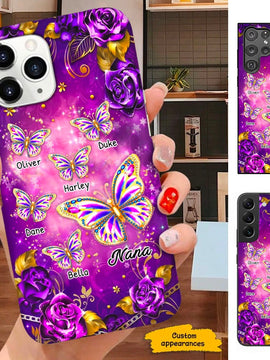 Butterfly Grandma Nana Mimi Personalized Phone Case SC241116