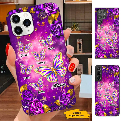 Butterfly Grandma Nana Mimi Personalized Phone Case SC241116
