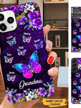 Butterfly Grandma Nana Mommy Personalized Phone Case SC7099