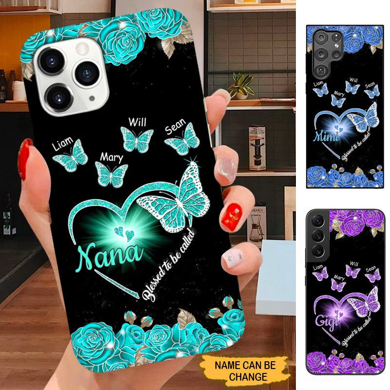Butterfly Grandma Nana Mommy Personalized Phone cas SC181012 Phone case ShinyCustom Phone Case 