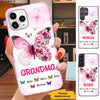 Butterfly Grandma with Grandkids Nana Mimi Gigi Mom Personalized Phone case SC2487