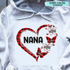Butterfly Grandma with Grandkids Nana Mimi Mommy Personalized Hoodie Shirt SC22915 Apparel ShinyCustom