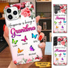 Butterfly Happiness is being a Grandma Nana Mommy Personalized Phone Case SC5103 Phone case ShinyCustom Phone Case