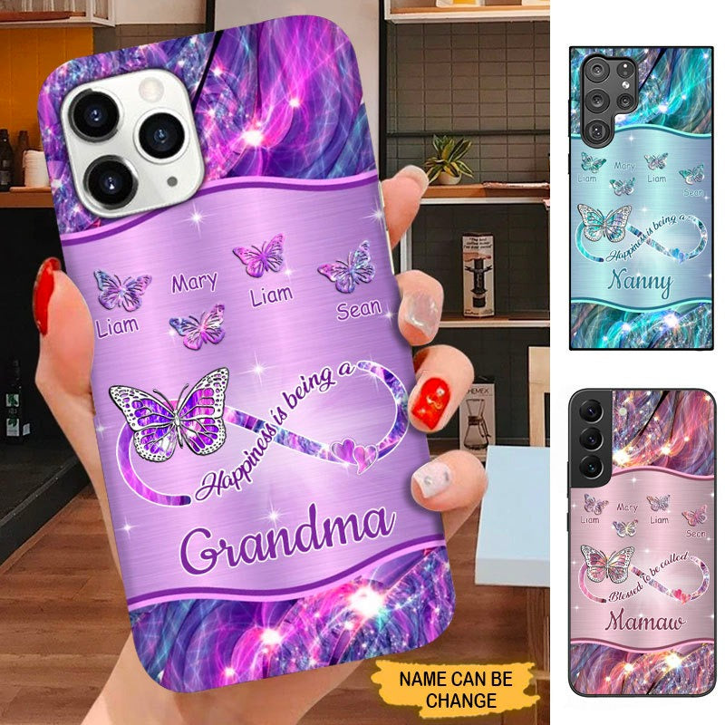 Butterfly Happiness is being a Nana Mimi Gigi Grandma Personalized Phone case SC31819 Phone case ShinyCustom Phone Case 
