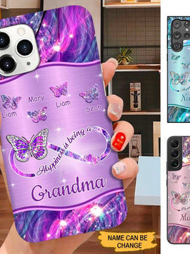 Butterfly Happiness is being a Nana Mimi Gigi Grandma Personalized Phone case SC31819