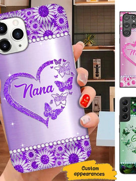 Butterfly Heart Grandma Nana Mimi MOM Personalized Phone case SC211013