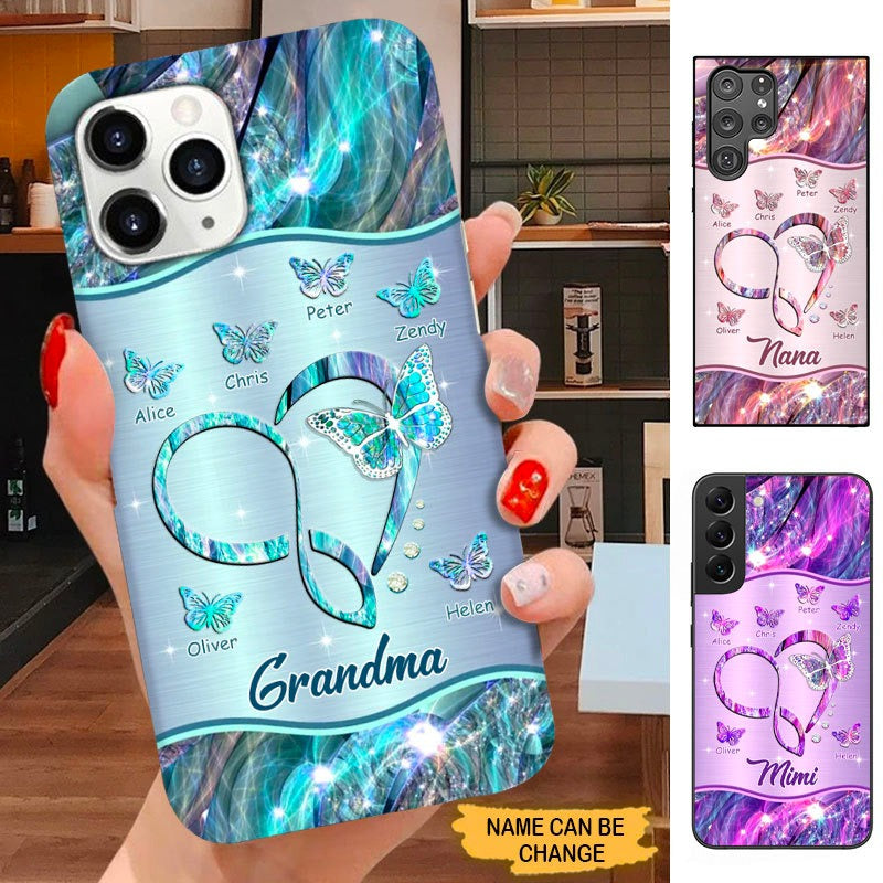 Butterfly Heart Grandma Nana Mimi MOM Personalized Phone case SC21109 Phone case ShinyCustom Phone Case 