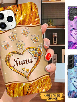 Butterfly Heart Grandma Nana Mimi MOM Personalized Phone case SC3186