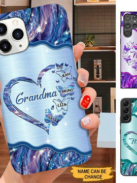 Butterfly Heart Grandma Nana Mimi Mommy Personalized Phone case SC16911