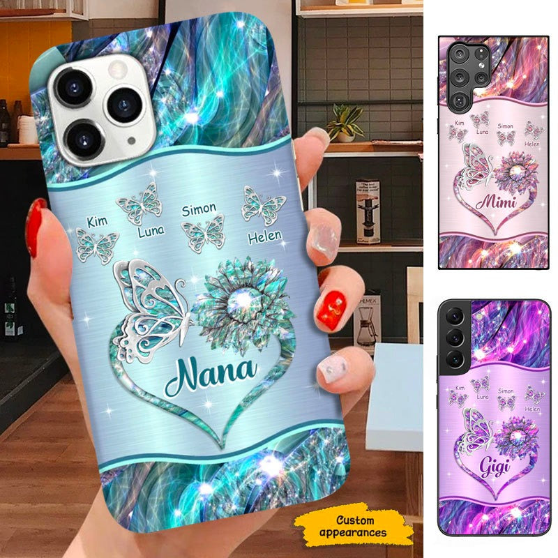 Butterfly Heart Grandma Nana Mimi Personalized Phone case SC291212