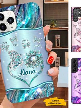 Butterfly Heart Grandma Nana Mimi Personalized Phone case SC291212