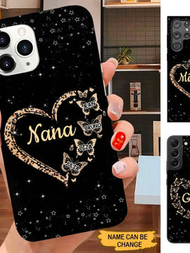 Butterfly Heart Grandma Nana Mommy Personalized Phone case SC141010