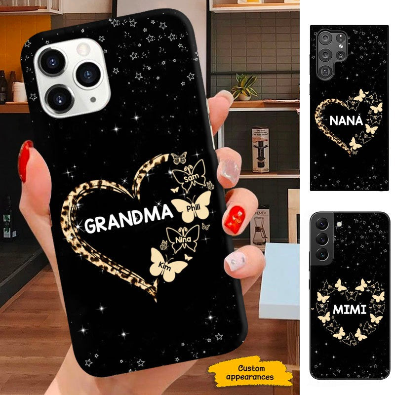Butterfly Heart Grandma Nana Mommy Personalized Phone case SC271239
