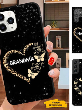 Butterfly Heart Grandma Nana Mommy Personalized Phone case SC271239