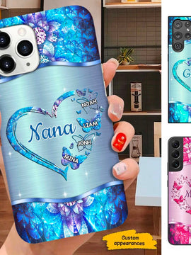 Butterfly Heart Grandma Nana Mommy Personalized Phone case SC281232