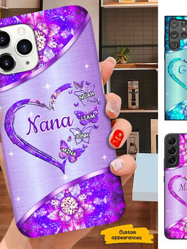 Butterfly Heart Grandma Nana Mommy Personalized Phone case SC281233