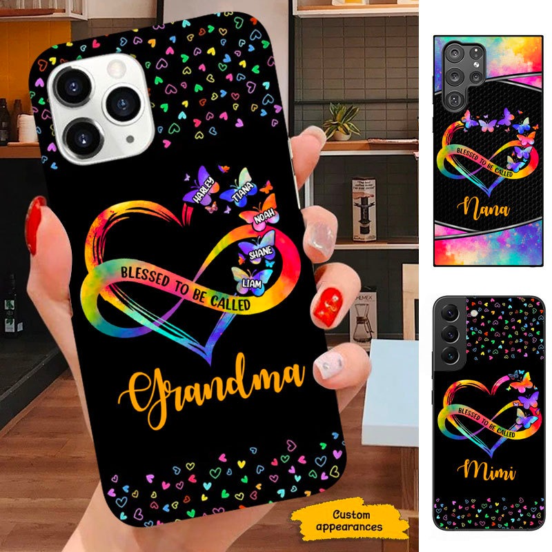 Butterfly Heart Nana Mimi Gigi Mommy Grandma Personalized Phone Case SC203231