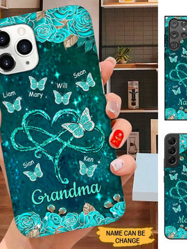 Butterfly Infinity Heart Grandma Nana Mommy Personalized Phone case SC14103