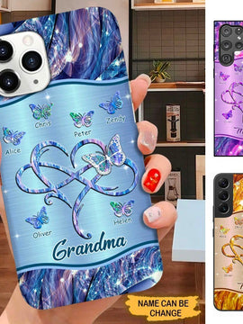 Butterfly Infinity Heart Grandma Nana Mommy Personalized Phone case SC14108