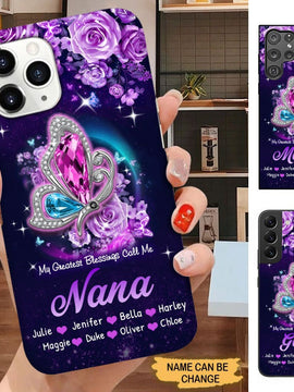 Butterfly My Greatest Blessings Called Me Grandma Nana Gigi Personalized Phone case SC2582