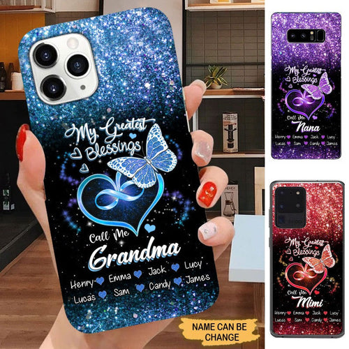 Butterfly My Greatest Blessings Call me Grandma Mommy Aunite Personalized Phone case Phone case FUEL 