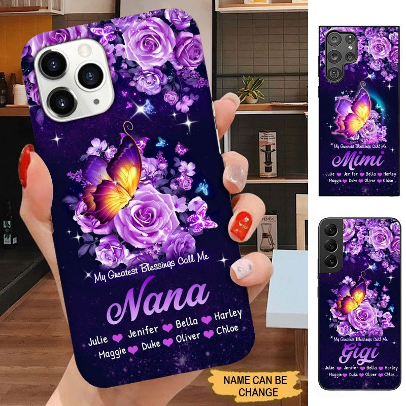 Butterfly My Greatest call me Nana Grandma Mimi Personalized Phone case Phone case FUEL 