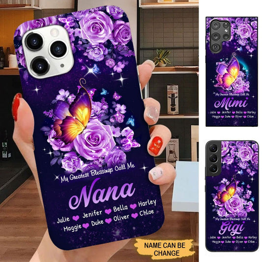 Butterfly My Greatest call me Nana Grandma Mimi Personalized Phone case Phone case FUEL 