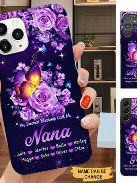 Butterfly My Greatest call me Nana Grandma Mimi Personalized Phone case