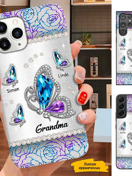 Butterfly Nana Mimi Gigi Grandma Personalized Phone Case SC234114