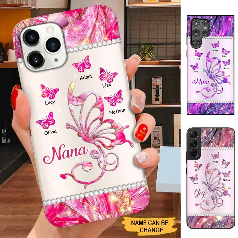 Butterfly Nana Mimi Gigi Grandma Personalized Phone Case SC27107 Phone case ShinyCustom Phone Case 