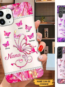 Butterfly Nana Mimi Gigi Grandma Personalized Phone Case SC27107