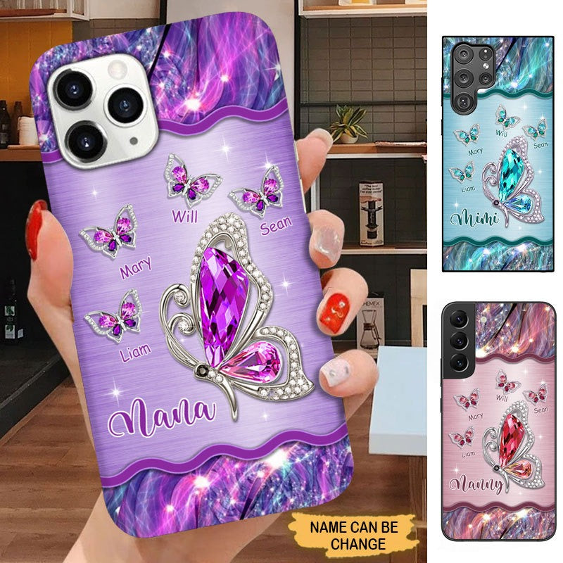 Butterfly Nana Mimi Gigi Grandma Personalized Phone case SC26811 Phone case ShinyCustom Phone Case 