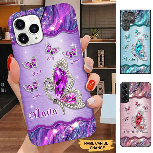 Butterfly Nana Mimi Gigi Grandma Personalized Phone case SC26811 Phone case ShinyCustom Phone Case 